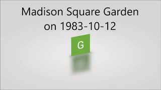 Madison Square Garden on 1983 10 12