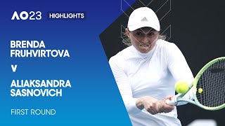 Brenda Fruhvirtova v Aliaksandra Sasnovich Highlights | Australian Open 2023 First Round