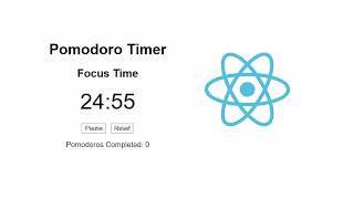 Pomodoro Timer in React JS | Beginner React Project with Timer Logic
