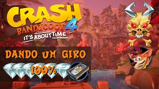 DANDO UM GIRO 100% – Joias claras + Fita de Flashback + Relíquia perfeita | Crash Bandicoot 4