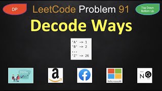 Decode Ways | decode ways | leetcode 91 | top down bottom up dp