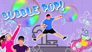 ⚪ Bubble Pop VIDEOGAME Workout for KIDS | Fun Exercise + JOKES!