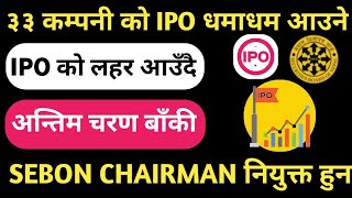 IPO को बाहर आउने पक्का भयो|Sebon Chairman नियुक्त अन्तिम चरण |New Upcoming IPO In Nepal | IPO Alert|