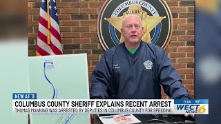 Columbus County Sheriff responds to claims made about arrest seen on video