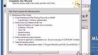 How To Schedule Backup and Maintenance Plan in SQL 2005 Server