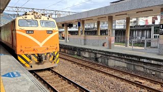 瑞芳站15:25分拍攝7525次E303單電頭+數節石渣斗車貨列