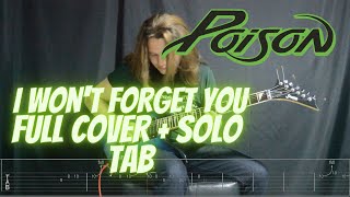 I Won't Forget You - Poison Guitar Cover +TAB