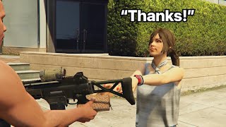 You Can Give Guns To An NPC In GTA 5! - DarkViperAU
