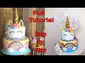 How To Make A Unicorn Cake  | Rainbow Unicorn Cake With Feather | Unicorn Theme Cake With Rainbow