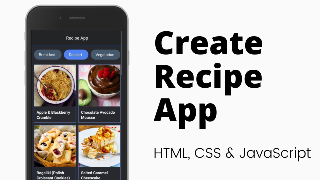 Create Recipe App Using Html Css Javascript Cooking App With