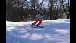 【軽井沢プリンスホテルスキー場】小学6年生になって、スキーをもっとうまくなりたい 2022/3/12  春スキー　朝いちばんの滑りです。