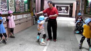 幼兒直排輪教學-轉彎篇-螃蟹步轉