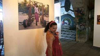 Strongest Ukrainian young woman, mane hero of the art exhebition