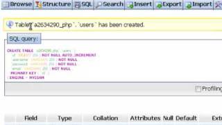 PHP 26 - Creating tables Tutorial