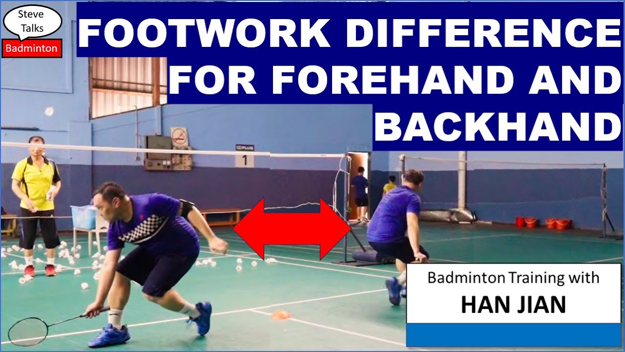 Footwork Difference For Forehand And Backhand - Badminton Training With ...