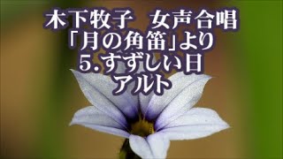 木下牧子　女声「月の角笛」より　５．すずしい日　アルト