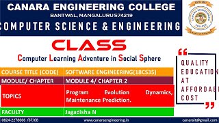 VTU SOFTWARE ENGINEERING (18CS35) Program Evolution dynamics [Software Evolution] (M4 L5)