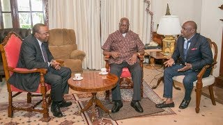 President Kenyatta meets former president Moi