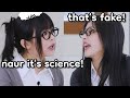 hanni and minji ARGUING science in english