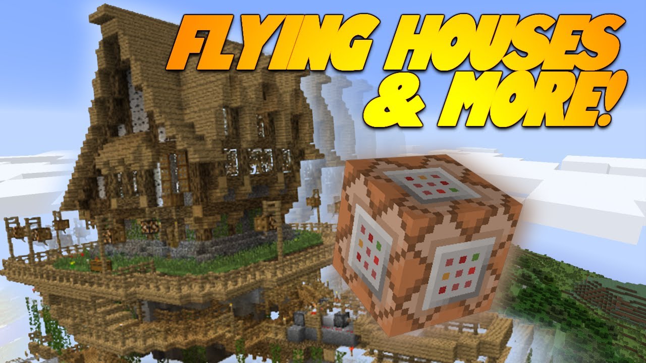 Flying Houses In Minecraft Minecraft Airplanes Minecraft 1 8 Update