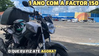 1 ANO COM A FACTOR 150, O QUE EU TROQUEI ATÉ AGORA ? #viralvideo #factor150 #moto #yamaha