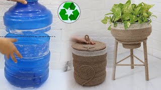 Amazing ! Recycling ideas from Plastic Bottle 20l - Jute Craft Ideas