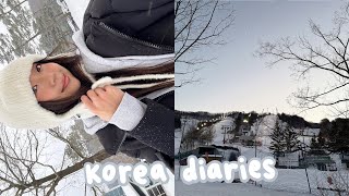 korea diaries | winter clothing haul, snowboarding in pyeongchang, seoul food \u0026 shopping