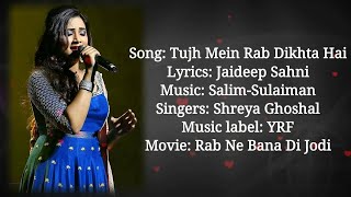 Tujh Mein Rab Dikhta Hai (Lyrics) | Rab Ne Bana Di Jodi | Shreya Ghoshal | AVS