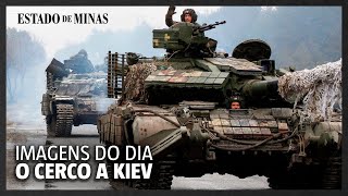 Cerco a Kiev: imagens do 2º dia da guerra entre Rússia e Ucrânia