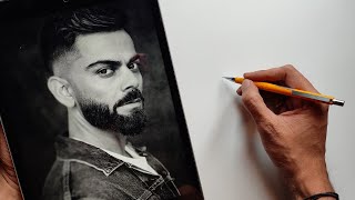 How To Draw Virat kohli Step By Step Outline Tutorial | Virat Kohli Drawing |  🔥#drawing  #art