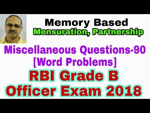 Miscellaneous Questions-88 RBI Grade B Officer Exam (Memory Based 2015 ...