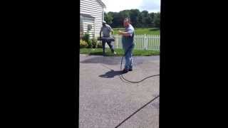 Asphalt seal coating with Gilsonite by Kelbie home-improvement MHIC 46033 (410)808-9380 ￼