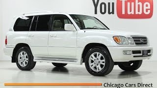 Chicago Cars Direct Presents a 2004 Lexus LX470 4WD - Blizzard White/Ivory. x13506