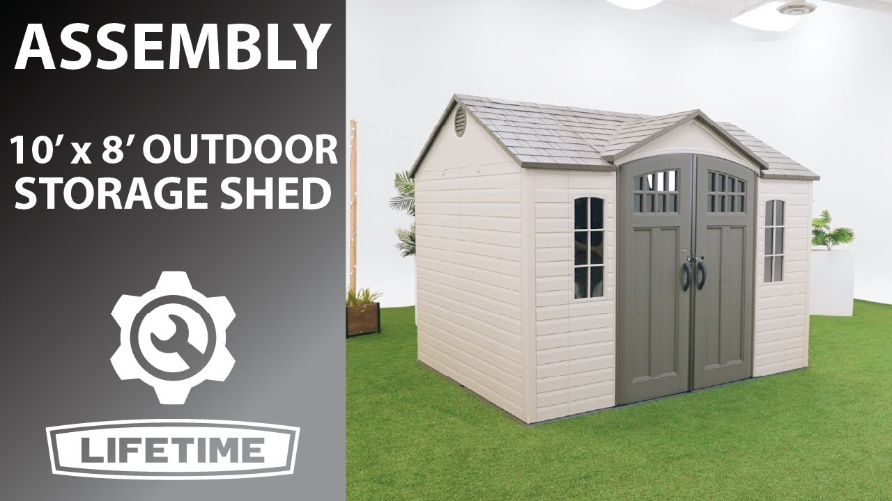 Lifetime 10' X 8' Outdoor Storage Shed | Lifetime Assembly - YouTube