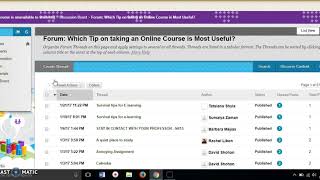 BMCC E-Learning: Discussion Board