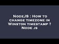 NodeJS : How to change timezone in Winston timestamp ? Node js