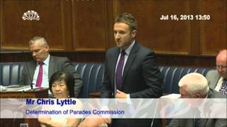 Chris Lyttle responds to Parades issues