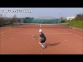 junior tennis hitting with my 8 year old student 2015