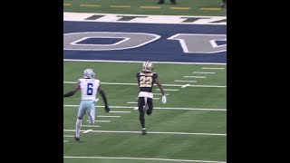 Rashid Shaheed with a 70-yard touchdown catch from Derek Carr vs. Dallas Cowboys