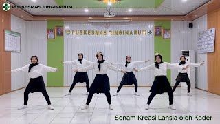 Senam Kreasi Lansia Puskesmas Ringinarum Jambore Kader HKN-60