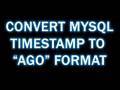 PHP Convert MySQL Timestamp to Ago Format: OOP Class Tutorial Object Oriented Programming