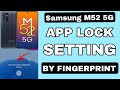 Samsung M52 5G Lock any app || M52 App Lock ||