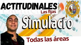 🔴 SIMULACRO SAN MARCOS 2025 Solucionario 🔢 ACTITUDINALES Área A B C D E
