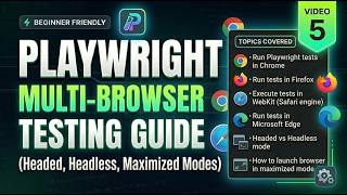 Playwright Tutorial #5: Run Tests in Chrome, Firefox, WebKit & Edge (Headed + Headless)