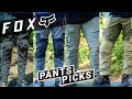 Fox Racing Mountain Bike Pants Compared - Defend, Flexair, and Ranger Series Riding Pants