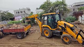 Working On - JCB 3DX Backhoe Loader || Land levelling..   #jcb #jcb3dx #shortvideo #working #video