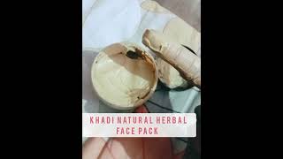 khadi natural herbal face pack (all skin type) #shots #naturalfacemask