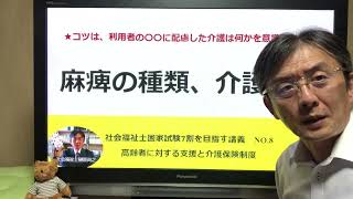 実演！　麻痺の種類、介護過程　7割を目指す講義NO.8　高齢者に対する支援と介護保険制度