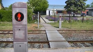 Spoorwegovergang Maribo (DK) // Railroad crossing // Jernbaneoverskæring