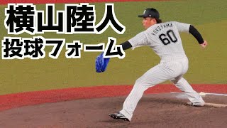 横山陸人 ピッチングフォーム(スローあり)【ロッテ】